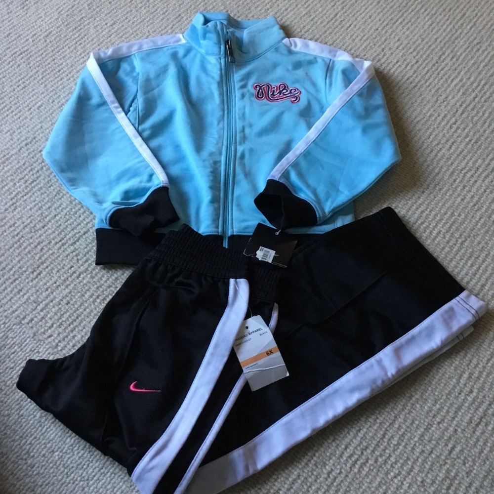 Nike Kids Light Blue and Black Dance Costume